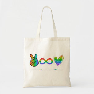 Tote Bag Peace Autism Love Sensibilisation sur l'autisme T-