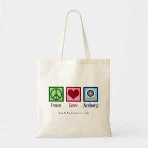 Tote Bag Peace Love Archery Cute Personnalisable