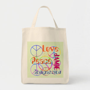 Tote Bag Peace Love Compassion Fourre-tout