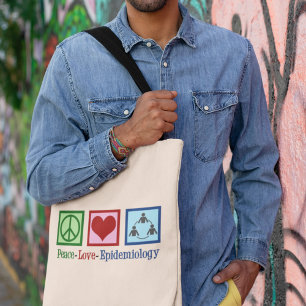 Tote Bag Peace Love Epidemiology