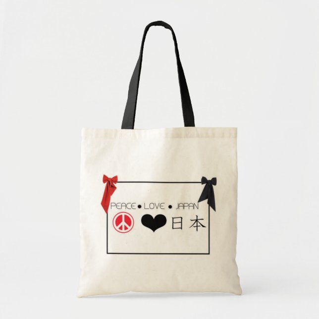 TOTE BAG PEACE.LOVE.JAPON (Devant)