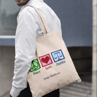 Peace Love Justice Avocat ou juge personnalisé