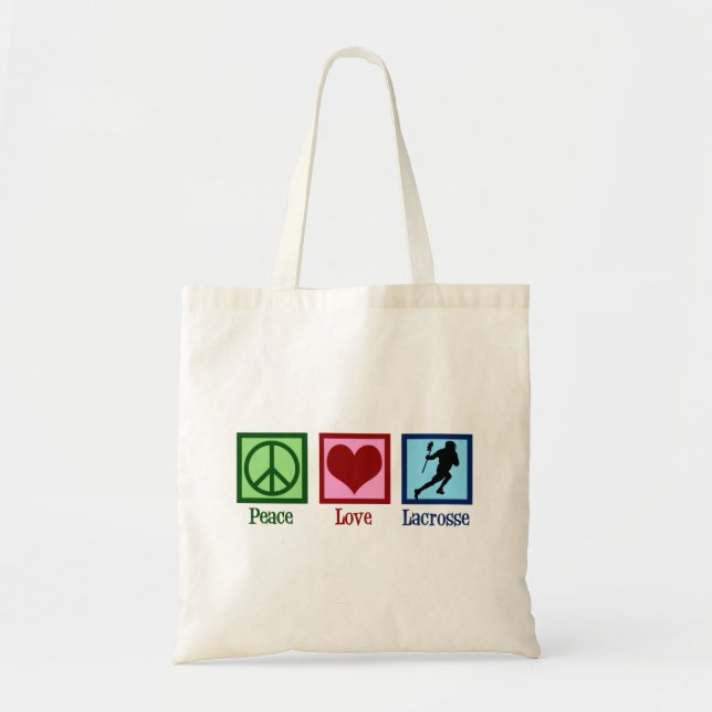 Tote Bag Peace Love Lacrosse (Devant)