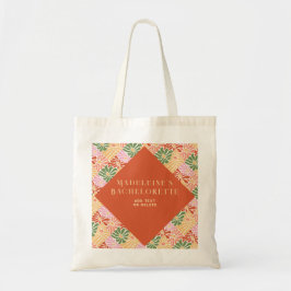 Tote Bag Peach rose Super Floral Abstrait