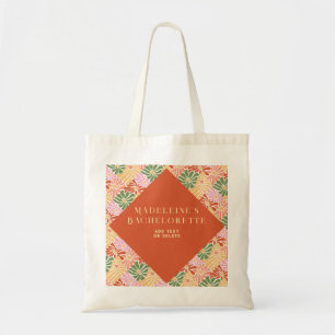 Tote Bag Peach rose Super Floral Abstrait