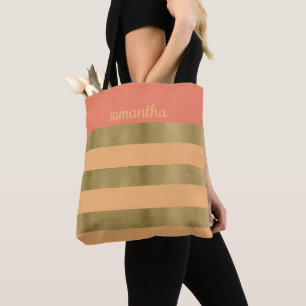 Tote Bag Peachy avec or