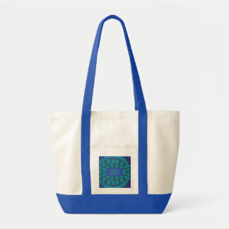 Tote Bag Peacock à l'oeil Turquoise et bleu Personnalisé