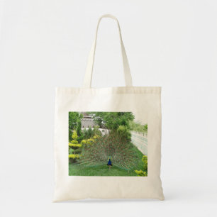 Tote Bag Peacock Garden Photo Budget Fourre-tout