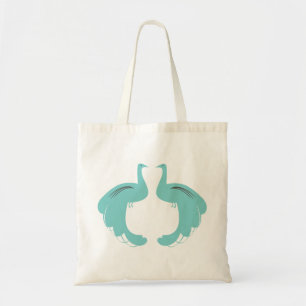 Tote Bag PEACOCKS dans AQUA Lightweight Fourre-tout