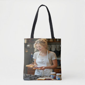 Tote Bag Peanutbutter and Jelly Sandwich Custom
