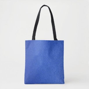 Tote Bag peau en cuir bleu texture