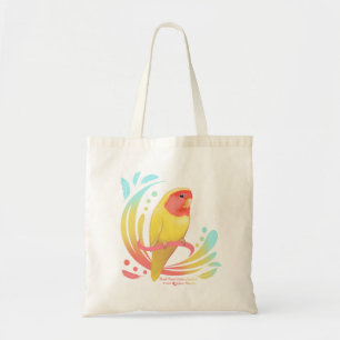 Tote Bag Pêche face Lutino Lovebird