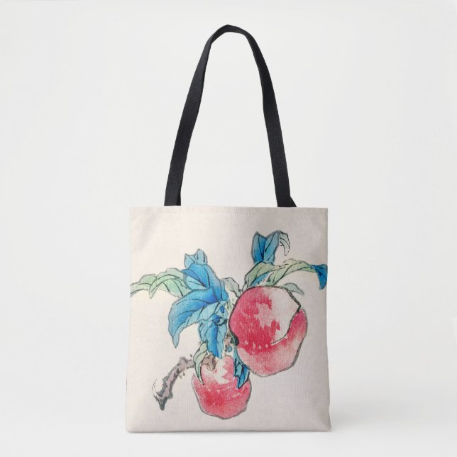 Tote Bag Pêches par Kōno Bairei (Devant)