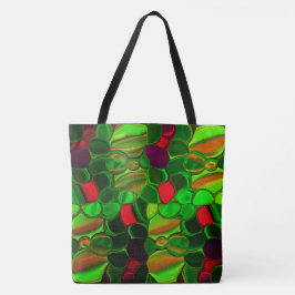 Tote Bag Pedaços coloridos, círculos e formas arredondadas.