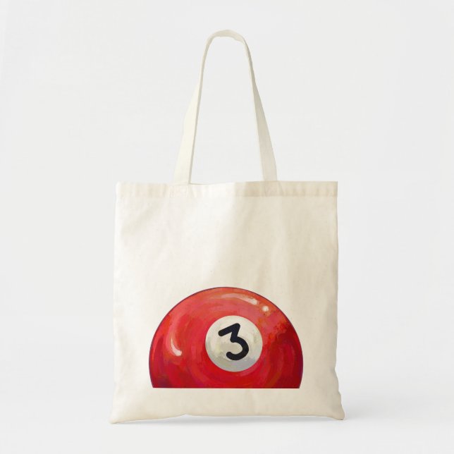 Tote Bag Peint 3 Motif de billard (Devant)