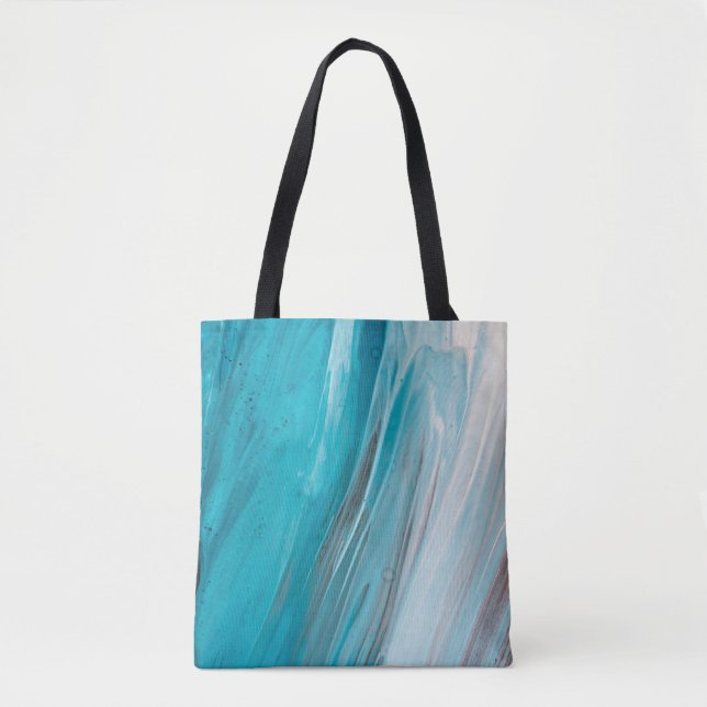 Tote Bag Peinture à la gouache dessinée à la main. Arrière- (Devant)