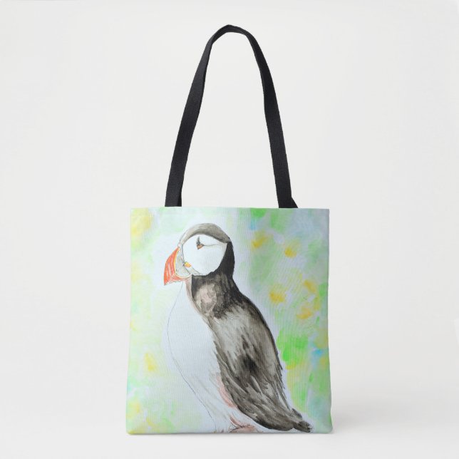 Tote Bag Peinture à l'encre et à l'aquarelle (Devant)