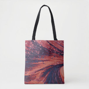 Tote Bag Peinture abstraite rouge et noire