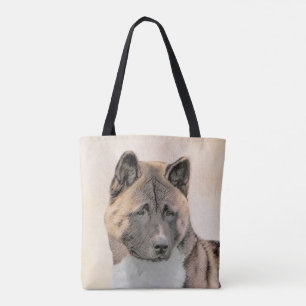 Tote Bag Peinture Akita - Art de chien original mignon