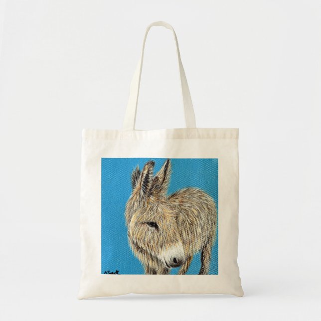 Tote Bag Peinture amicale pour âne (Devant)