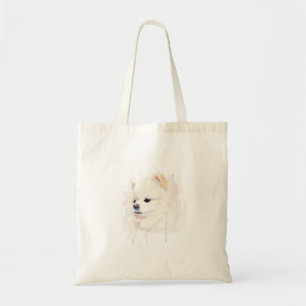 Tote Bag Peinture aquarelle de chien Poméranie Mignon
