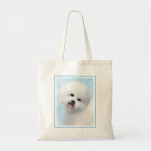 Tote Bag Peinture Bichon Frise - Cute Original Chien Art