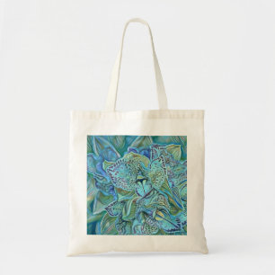 Tote Bag Peinture bleu violet de fleurs d'orchidées mignonn