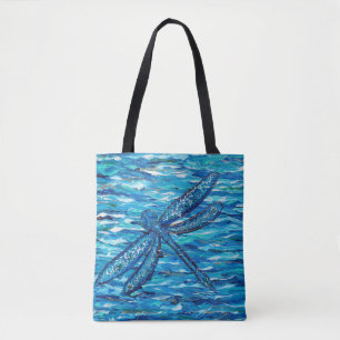 Tote Bag Peinture bleue de libellule