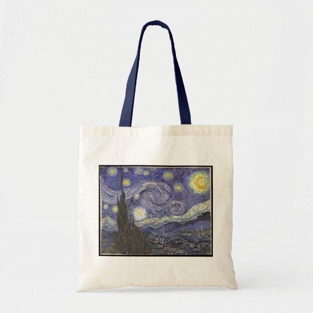 Tote Bag Peinture classique de la nuit étoilée de Van Gogh (Devant)