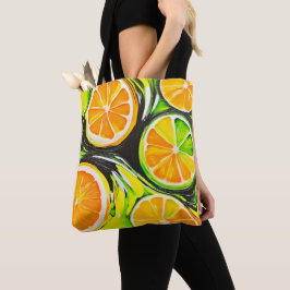 Tote Bag Peinture d'agrumes dynamique