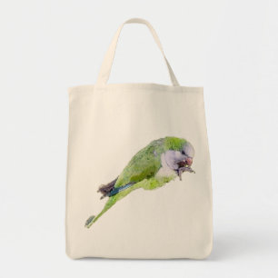 Tote Bag Peinture d'aquarelle de perroquet vert