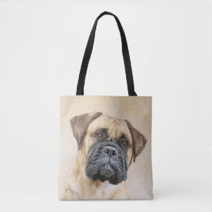 Tote Bag Peinture de Bouledogue Mastiff - Art Original Mign
