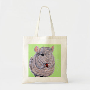 Tote Bag Peinture de Chinchilla à la poitrine molle