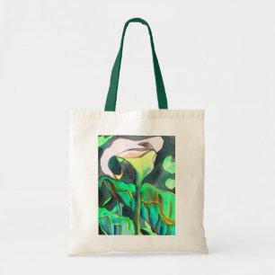 Tote Bag peinture de fleurs à l'aquarelle lys d'Arum