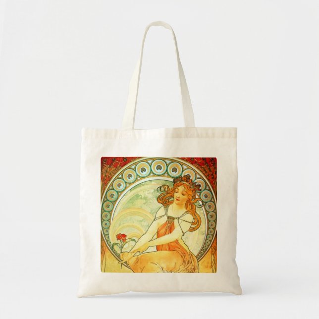 Tote Bag Peinture. De la série Arts de Mucha (Devant)