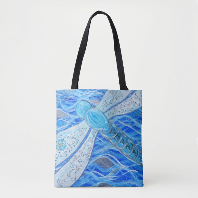 Tote Bag Peinture de libellules (Devant)
