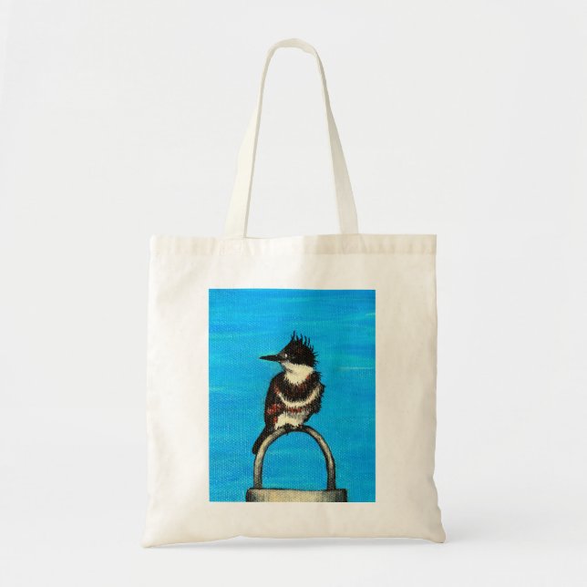 Tote Bag Peinture de martin-pêcheur (Devant)