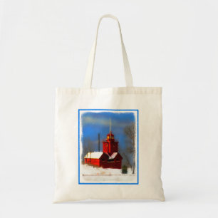 Tote Bag Peinture de phare rouge - Art original