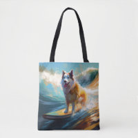 Peinture de surf de plage de Malamute d'Alaska