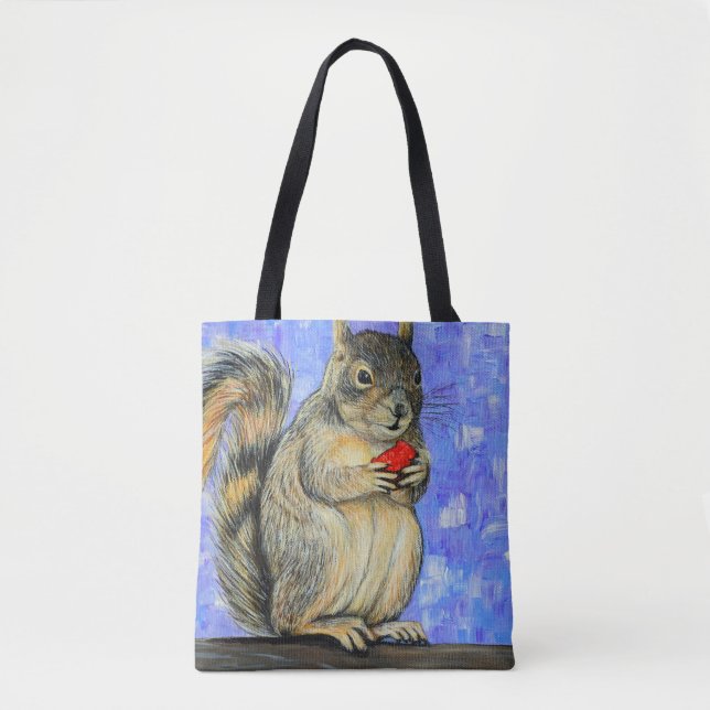 Tote Bag Peinture d'écureuil (Devant)