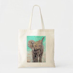 Tote Bag Peinture des éléphants de bébé