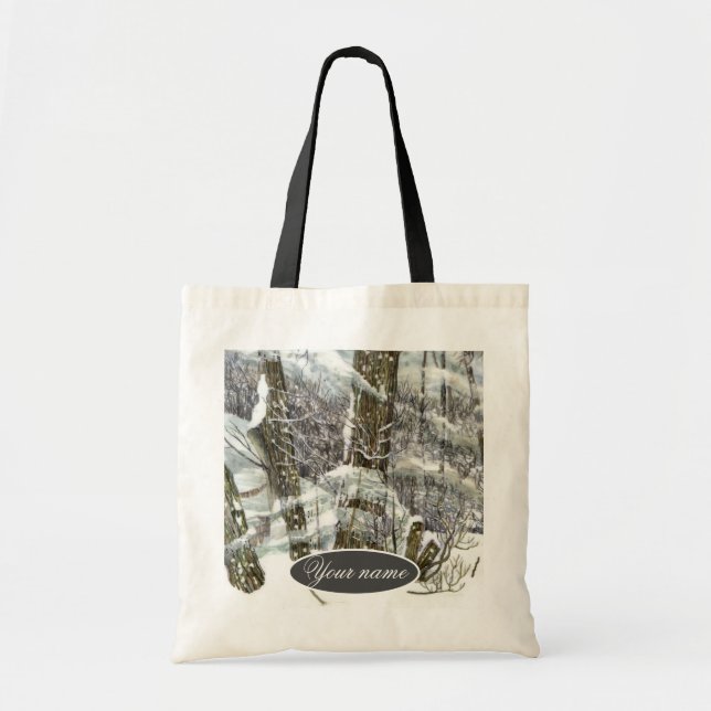 Tote Bag Peinture d'hiver (Devant)