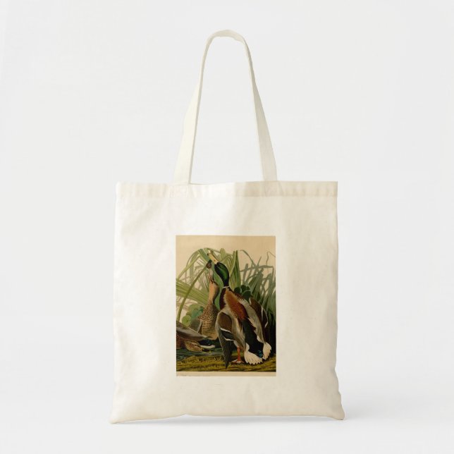 Tote Bag Peinture d'oiseaux de Mallard Duck Audubon (Devant)