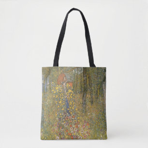 Tote Bag Peinture d'un crucifix avec une statue de la Vierg
