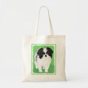 Tote Bag Peinture japonaise de chiot - Art original de chie
