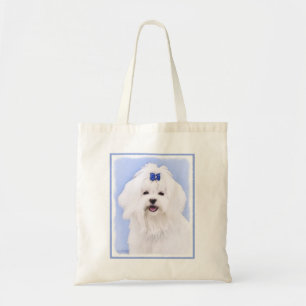 Tote Bag Peinture maltaise - Un joli art original du chien