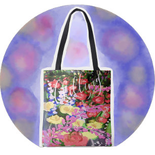 Tote Bag Peinture multicolore de refroidissement Fleurs bri