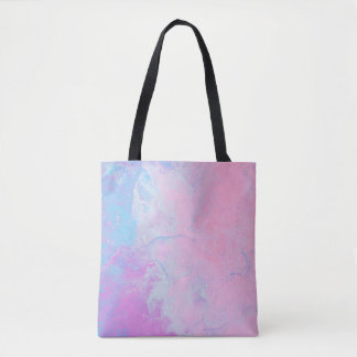 TOTE BAG PEINTURE PASTEL ET BLEU