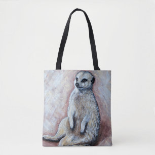 Tote Bag Peinture Slouchy Meerkat