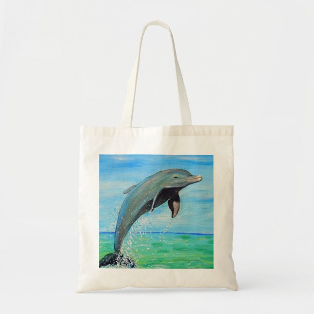 Tote Bag Peinture sur dauphin (Devant)